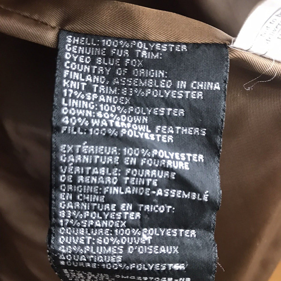 1 Madison Parka Down Puffer Cognac Brown Hooded Pockets Medium FLAW - Picture 14 of 15